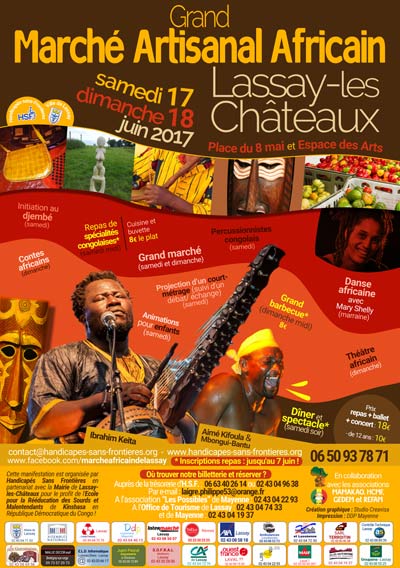 Le « Grand Marché Artisanal Africain » les 17 et 18 Juin 2017 à Lassay-les-Châteaux