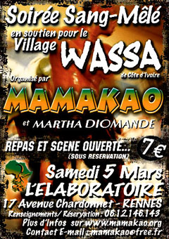 Festival Soirée Sang Mêlé - Association Mamakao - Samedi 05 Mars 2005