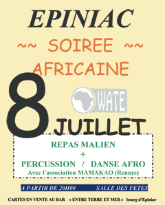 Fête Africaine à Epiniac organisée par l'association WATE - Samedi 08 Juillet 2006