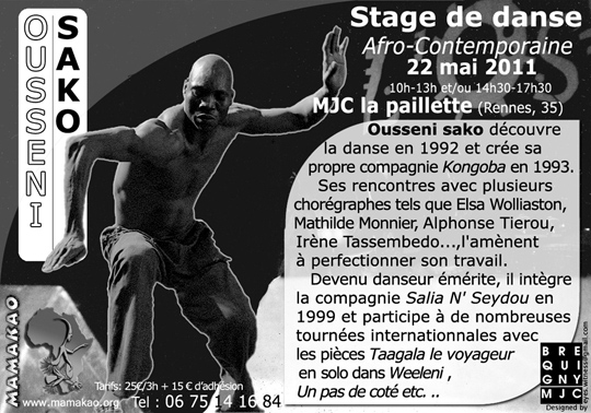 Stage de danse afro-contemporaine par Ousseni Sako - 22 Mai 2011