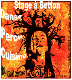 Stage de danse, percussions et de cuisine africaine avec l'association Baobab à Betton - Samedi 16 Mai 2009