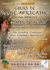 Cours de danse africaine par Mary Shelly - Saison 2012/13