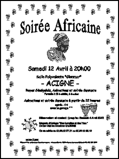 Ambiance africaine à Acigné - Avril 2003